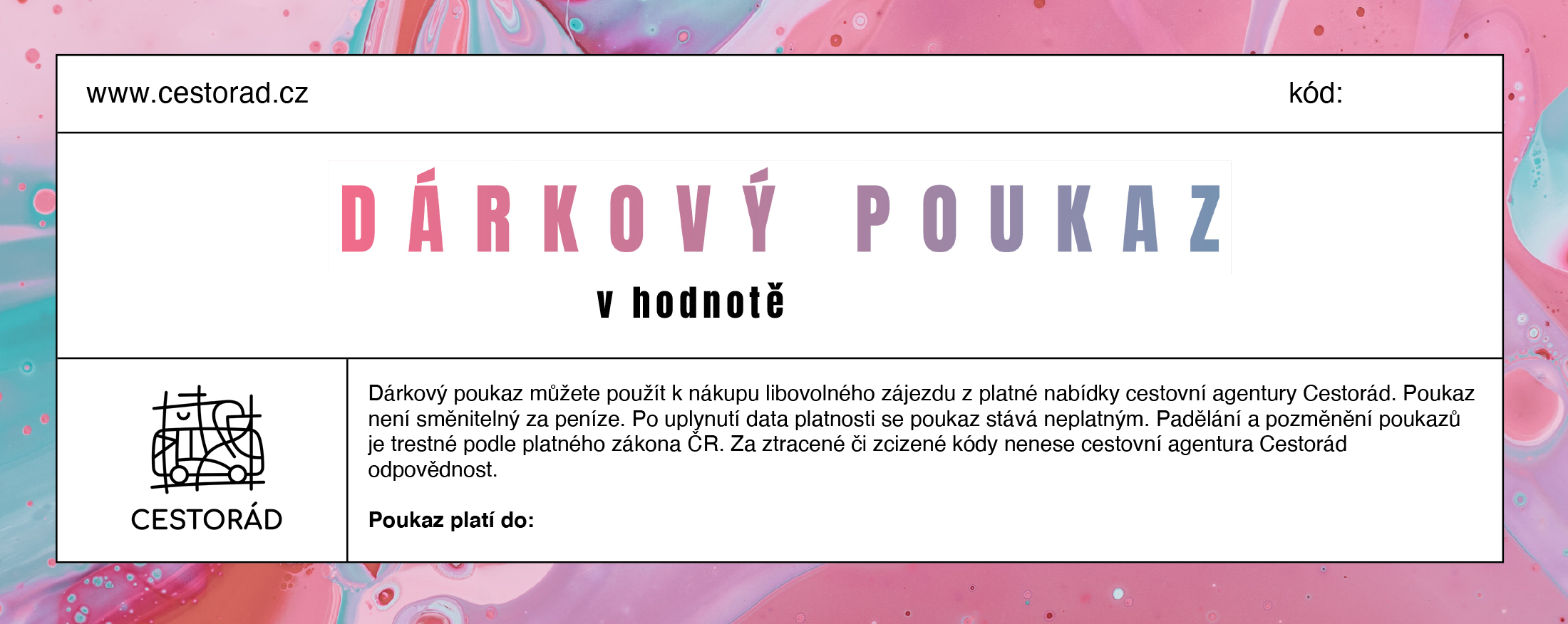 Motiv poukazu - Růžová