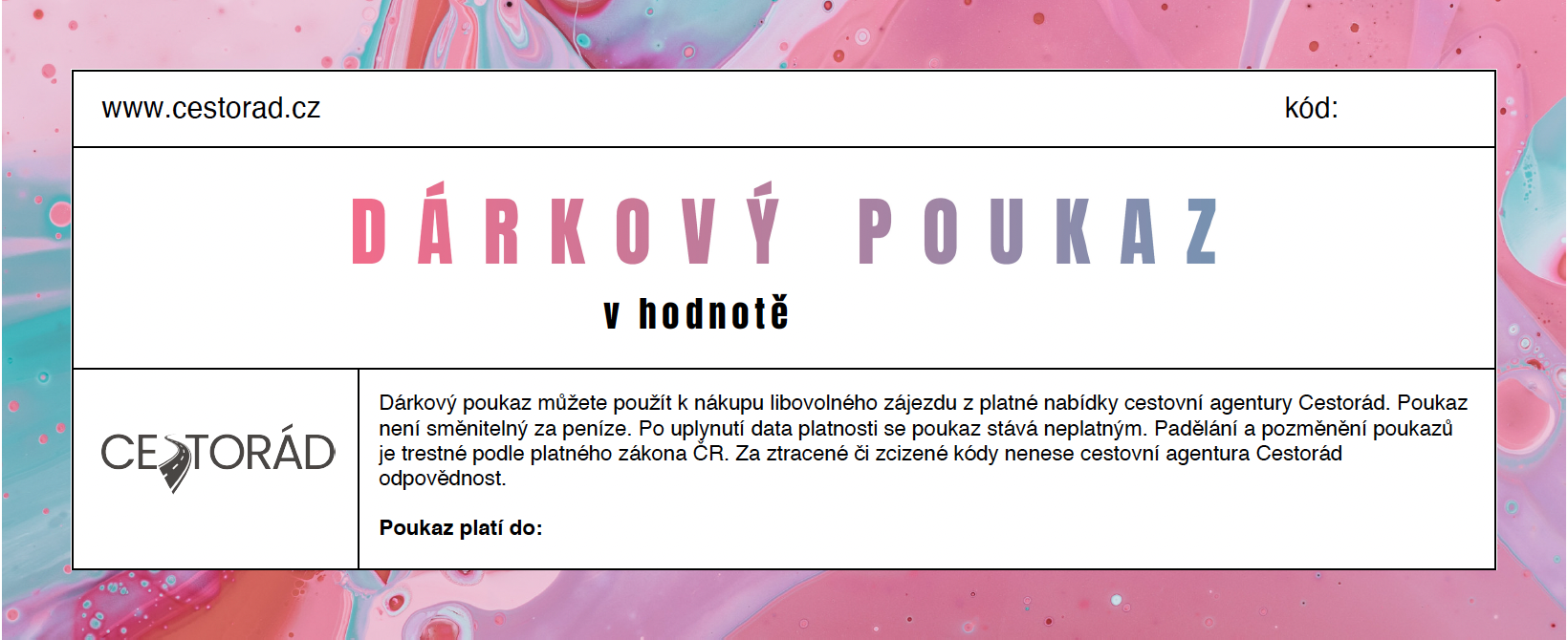 Motiv poukazu - Růžová