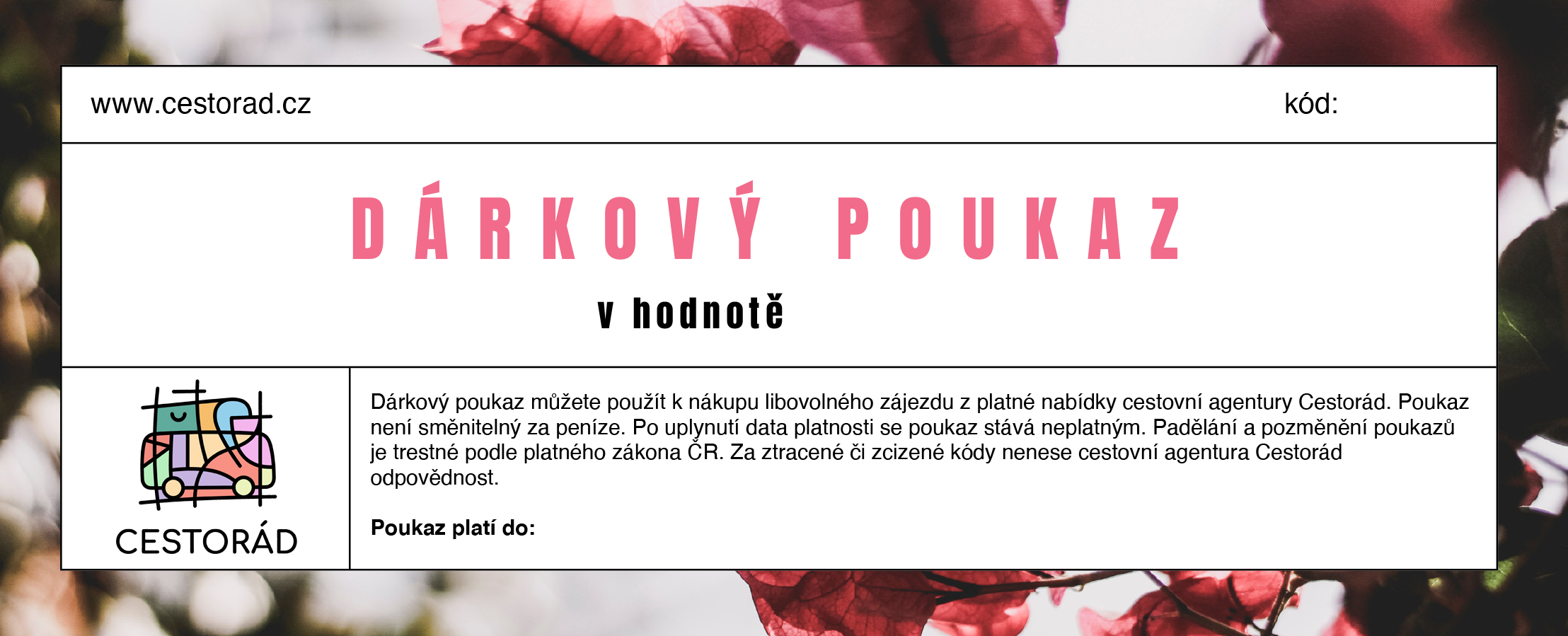 Motiv poukazu - Květiny
