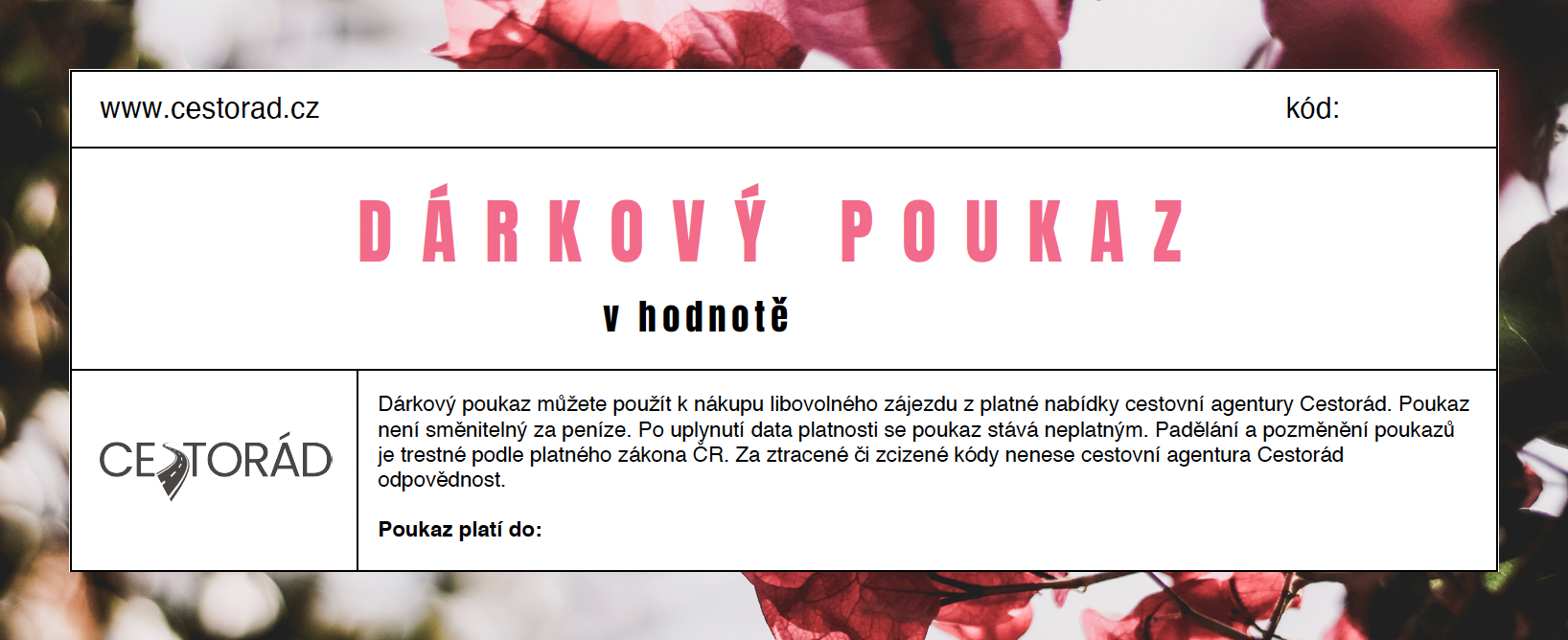 Motiv poukazu - Květiny